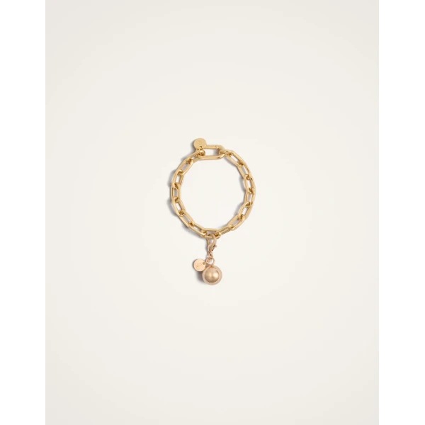 La DoubleJ Bell Charm in 24K Gold Plate, view 4