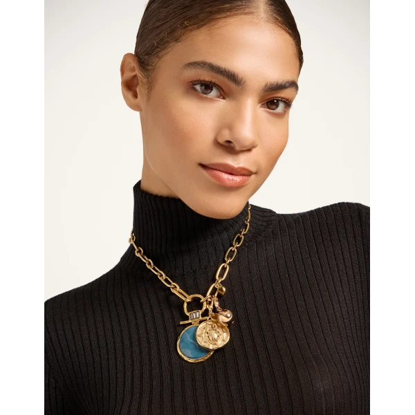 La DoubleJ Bell Charm in 24K Gold Plate, view 5