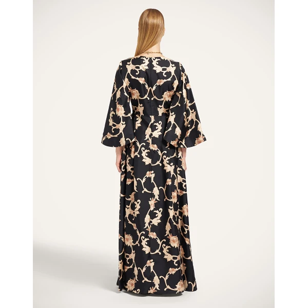 La DoubleJ Belle Kaftan in Buttercup Black at Luxury Shoes 