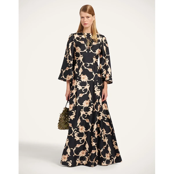 La DoubleJ Belle Kaftan in Buttercup Black at Luxury Shoes 