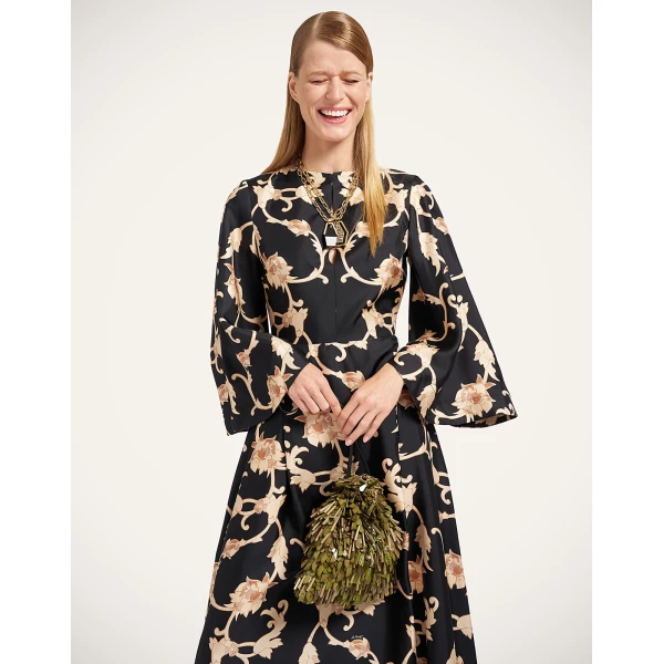 La DoubleJ Belle Kaftan in Buttercup Black at Luxury Shoes 