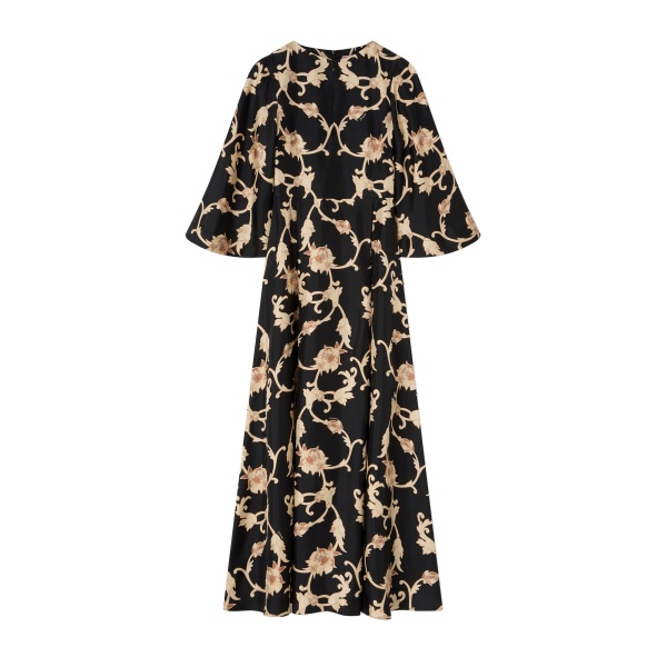 La DoubleJ Belle Kaftan in Buttercup Black at Luxury Shoes 