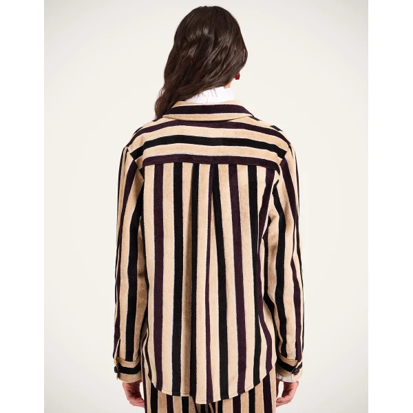 La DoubleJ Better Than Your Boyfriend’s Jacket in Stripes Light Beige, view 3