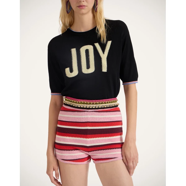 La DoubleJ Better Together Belt in Bicolor Black & Ivory at Luxury Shoes 