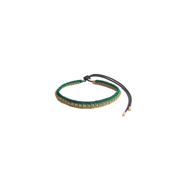 La DoubleJ Better Together Belt in Bicolor Emerald & Ivory at Luxury Shoes 