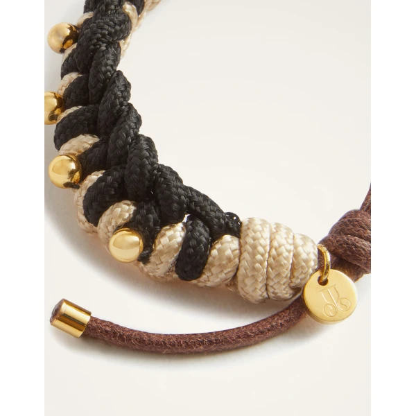 La DoubleJ Better Together Bracelet in Bicolor Black & Ivory, view 5