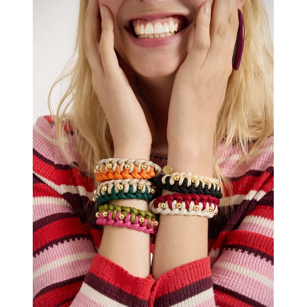 La DoubleJ Better Together Bracelet in Bicolor Emerald & Ivory, view 3