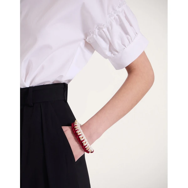 La DoubleJ Better Together Bracelet in Bicolor Red & Ivory, view 2