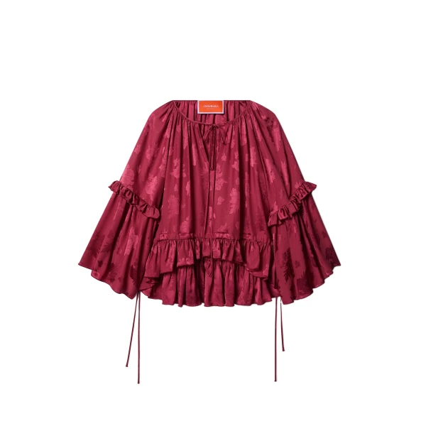Boho Blouse in Brick Red