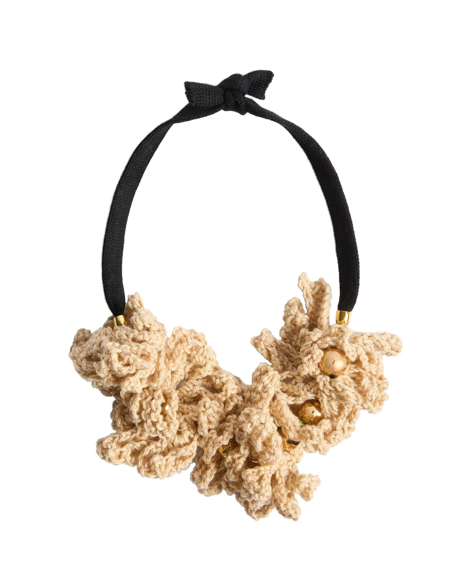 La DoubleJ Bonanza Choker in Beige Cotton Crochet at Luxury Shoes La DoubleJ Bonanza Choker in Beige Cotton Crochet at Luxury Shoes