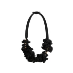 La DoubleJ Bonanza Choker in Black Cotton Crochet at Luxury Shoes 