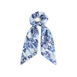 La DoubleJ Bow Scrunchie in Cocoon Blue at Luxury Shoes 