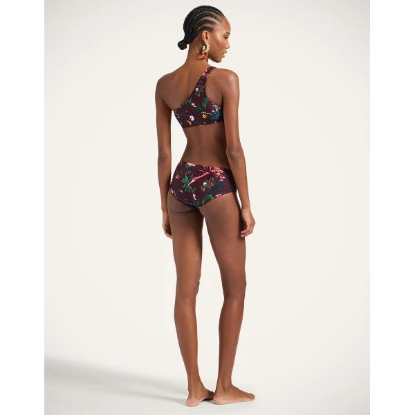 La DoubleJ Boy Brief in Zooflora Mini Burgundy, view 3