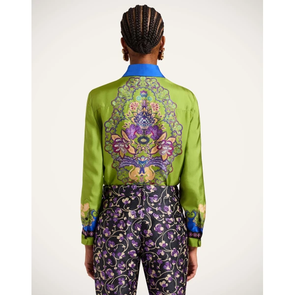 La DoubleJ Boy Shirt in Cornucopia Green, view 3