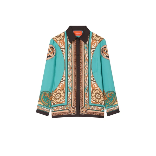 La DoubleJ Boy Shirt in Kells Blue Petrol at Luxury Shoes 