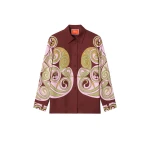 La DoubleJ Boy Shirt in Kells Swirl Burgundy at Luxury Shoes 