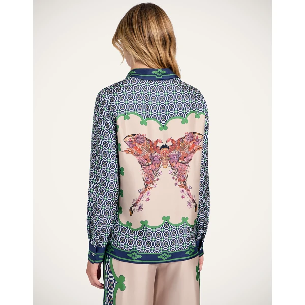 La DoubleJ Boy Shirt in Mariposa Green, view 3