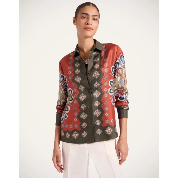 La DoubleJ Boy Shirt in Nucleus Rust, view 2