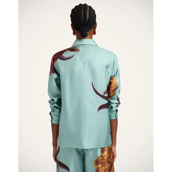 La DoubleJ Boy Shirt in Peony Light Blue, view 3