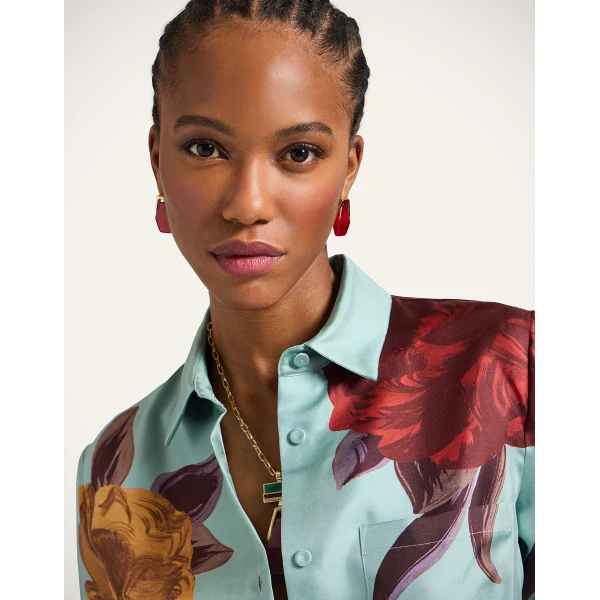 La DoubleJ Boy Shirt in Peony Light Blue, view 5