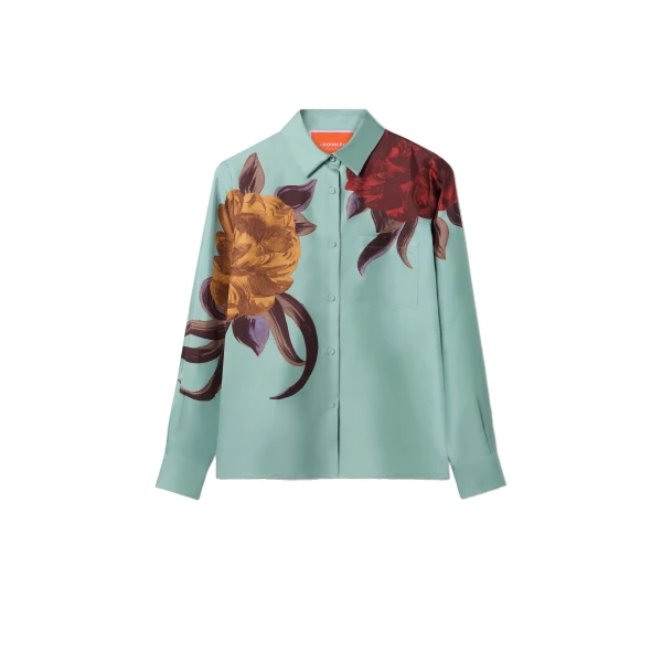 Boy Shirt in Peony Light Blue