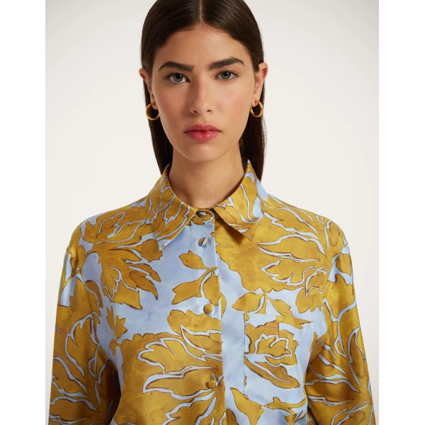 La DoubleJ Boy Shirt in Tangle Light Blue, view 6