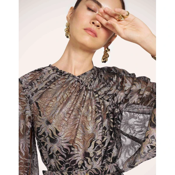 La DoubleJ Brigid Dress in Sun Black at Luxury Shoes 