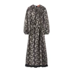 La DoubleJ Brigid Dress in Sun Black at Luxury Shoes 