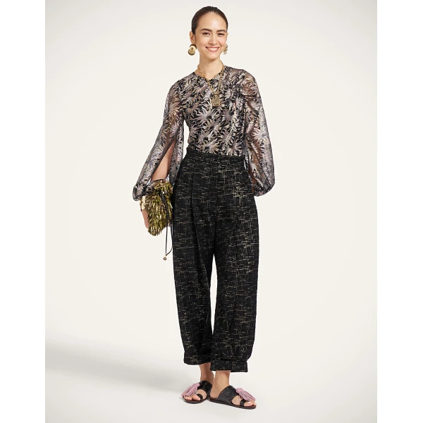 La DoubleJ Brigid Top in Sun Black at Luxury Shoes 