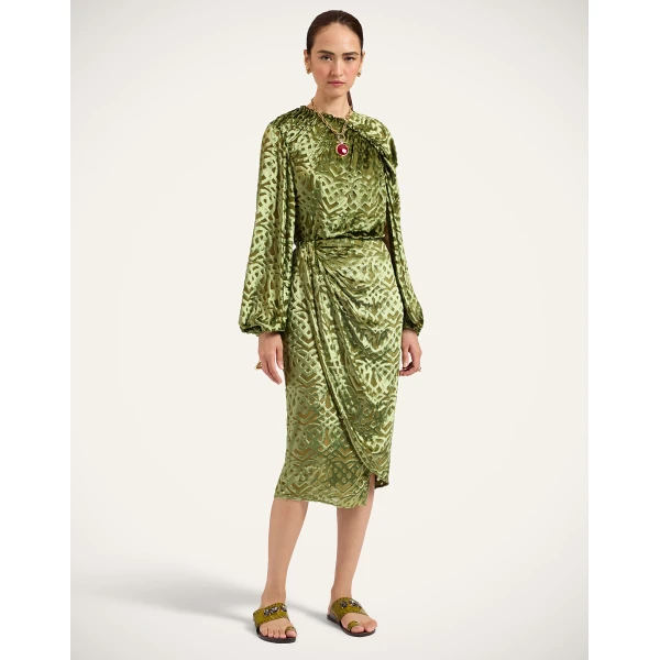 La DoubleJ Brigid Top in Verona Green at Luxury Shoes 