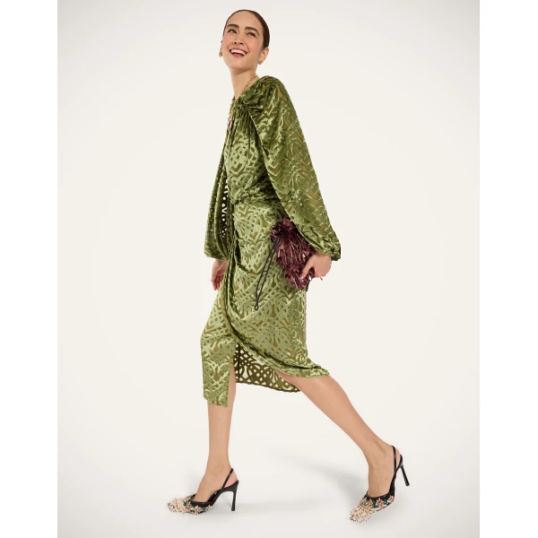 La DoubleJ Brigid Top in Verona Green at Luxury Shoes 