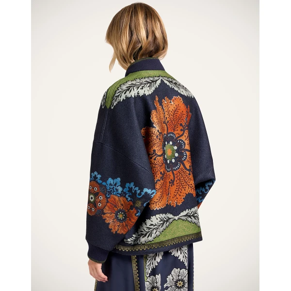 La DoubleJ Brooklyn Bomber in Bounty Navy Jacket, view 3