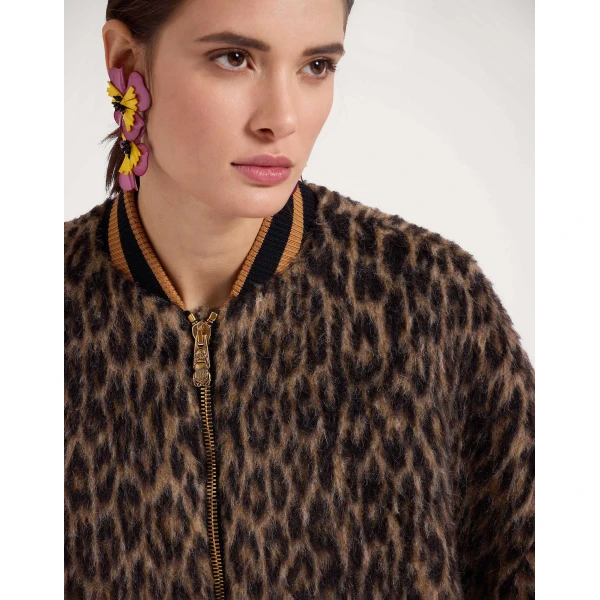 La DoubleJ Brooklyn Coat in Cheetah Coating Light Beige, view 6