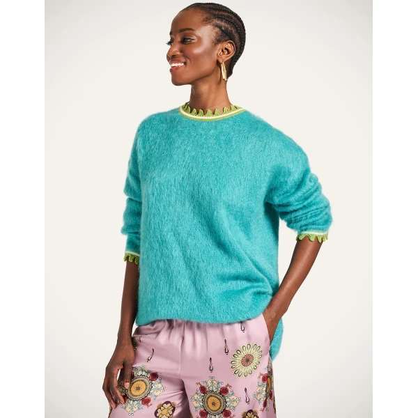 La DoubleJ Camden Jumper in Turquoise, view 2