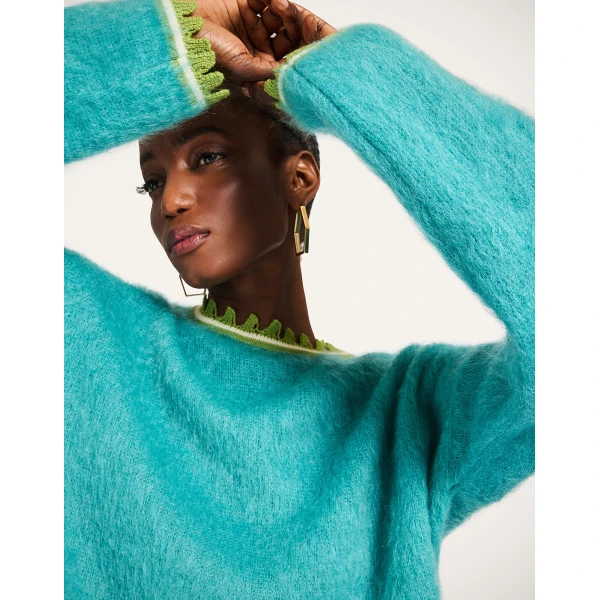 La DoubleJ Camden Jumper in Turquoise, view 4
