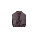 La DoubleJ Camelia Cape in Multicolor Purple & Ivory