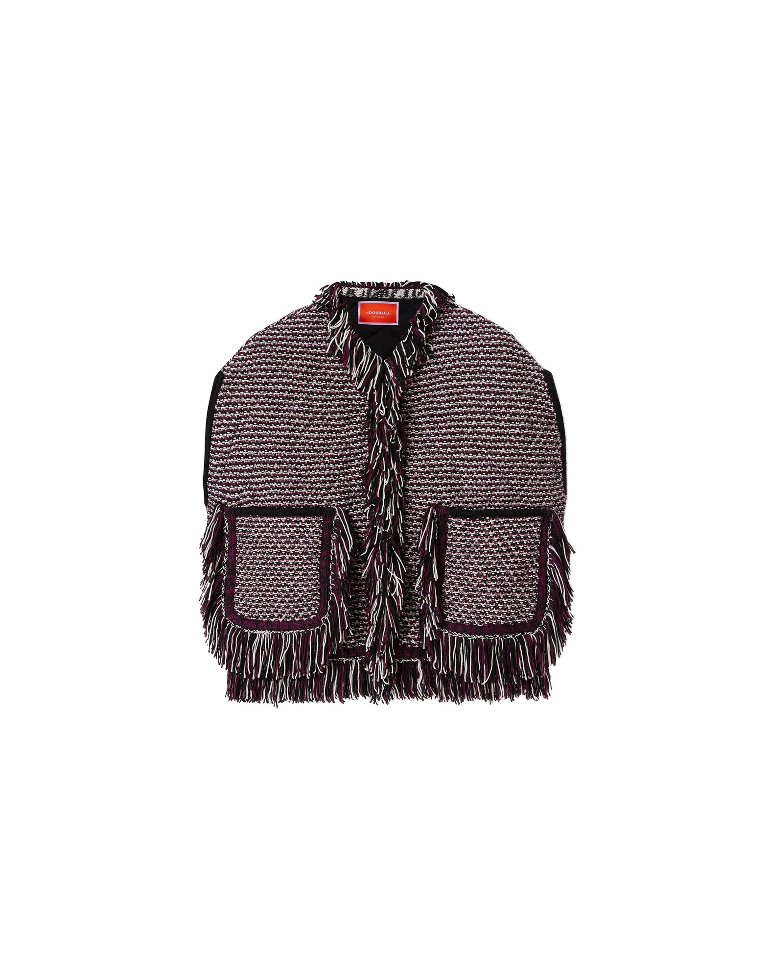 La DoubleJ Camelia Cape in Multicolor Purple & Ivory La DoubleJ Camelia Cape in Multicolor Purple & Ivory