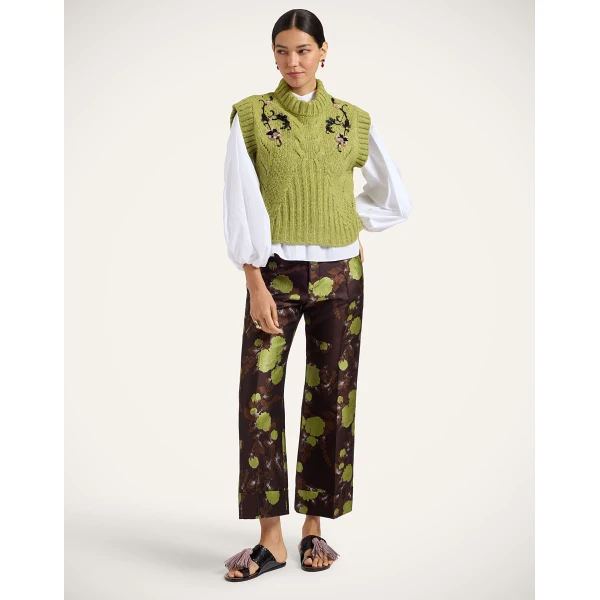 La DoubleJ Cameo Vest in Light Green at Luxury Shoes 