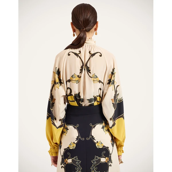La DoubleJ Cerere Blouse in Buttercup Gold at Luxury Shoes 
