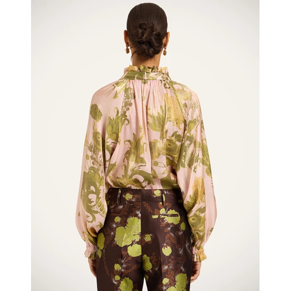 La DoubleJ Cerere Blouse in Coven Pink at Luxury Shoes 