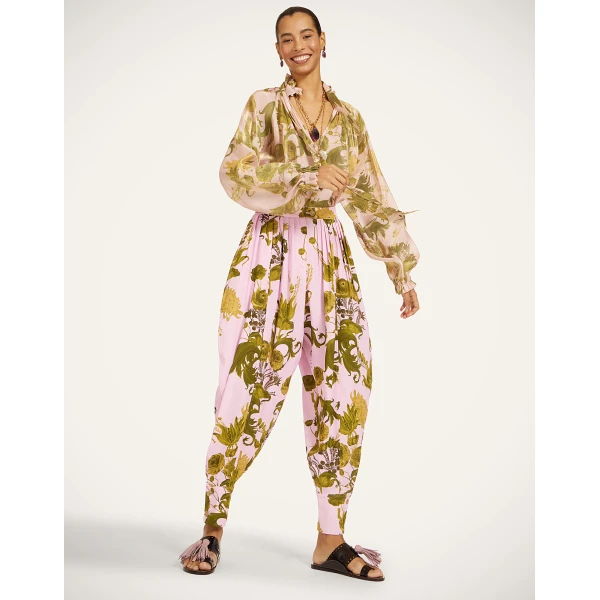 La DoubleJ Cerere Blouse in Coven Pink at Luxury Shoes 