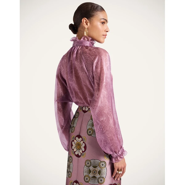 La DoubleJ Cerere Blouse in Dusty Pink, view 4