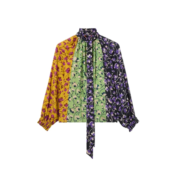 Cerere Blouse in Honeysuckle Tricolor Yellow
