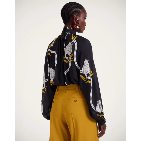 La DoubleJ Cerere Blouse in Melograno Black & White, view 3