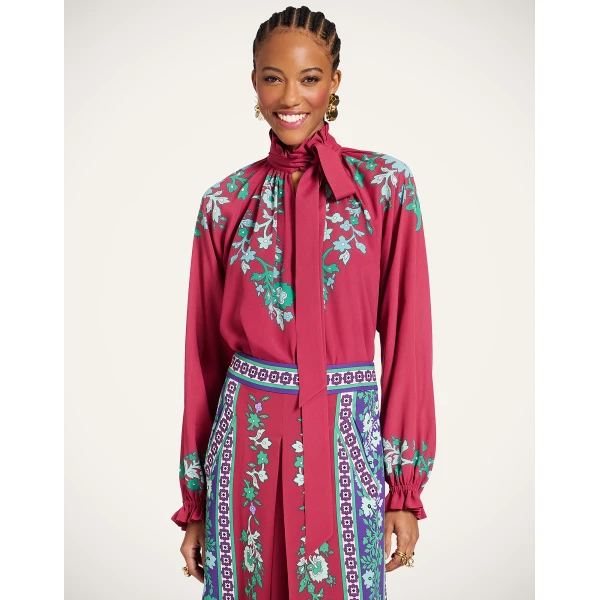 La DoubleJ Cerere Blouse in Regalia Red, view 2