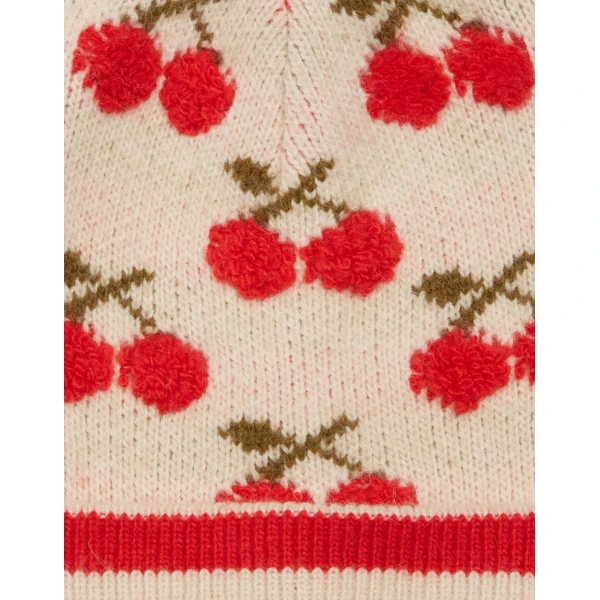 La DoubleJ Cherry Beanie in Off White at Luxury Shoes 