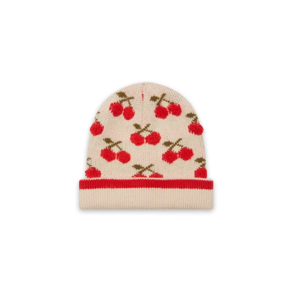 La DoubleJ Cherry Beanie in Off White at Luxury Shoes 