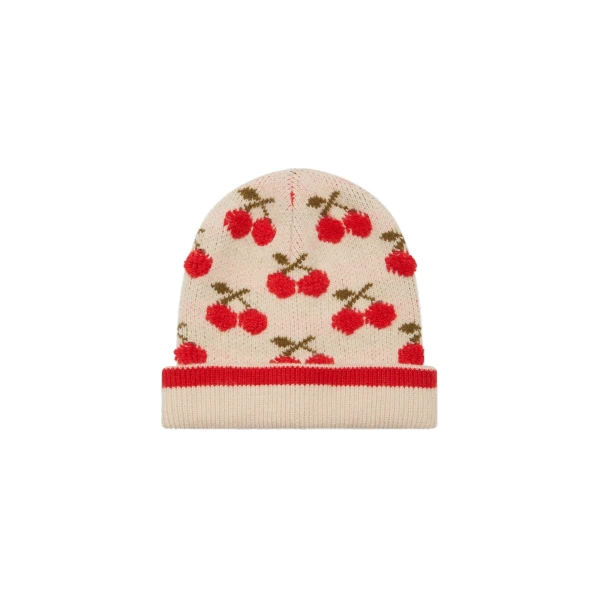 La DoubleJ Cherry Beanie in Off White at Luxury Shoes 