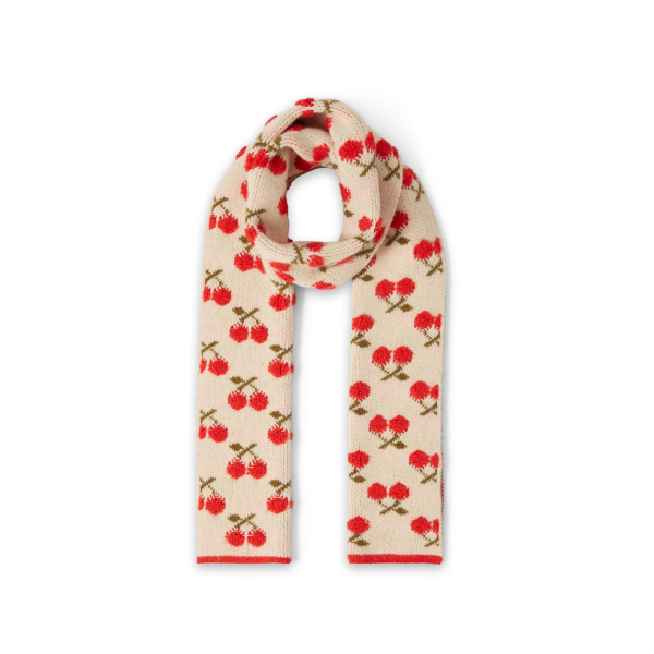 La DoubleJ Cherry Scarf in Off White at Luxury Shoes 
