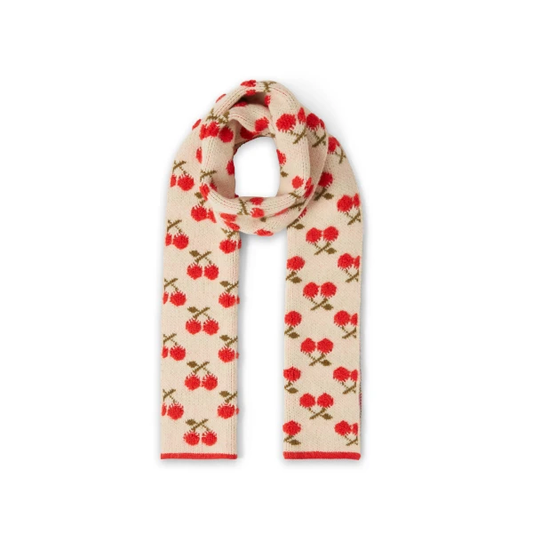 La DoubleJ Cherry Scarf in Off White at Luxury Shoes 